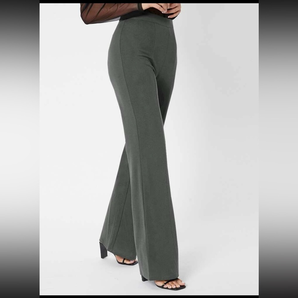 SHEIN Tall Zipper Back Solid Palazzo Pants